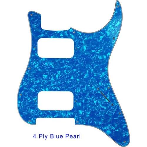 Pleroo 11 Screw Hole Guitar Pickguard for USA/Mexico Fender Strat St HH Humbuckers Pickups Scratch Plate NO Control Punch Holes