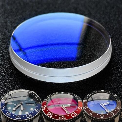 Double Dome with Slotted Edge Sapphire Crystal Replace Parts For Seiko Brand SKX007 009 011 Watch Glass,Free Shipping