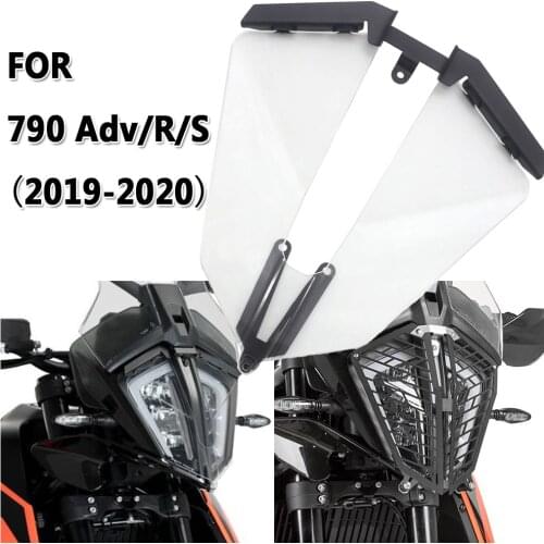 Motorcycle Headlight Head Light Guard Protector Cover Protection Compatible FOR 790 Adventure/R/S Acrylic Grill