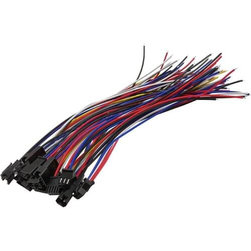 10Pairs JST SM 2P 3P 4P 5Pin 6 Pin Plug Male to Female Jack Socket Wire Cable Pigtail Connector Length 10cm 15cm 20cm