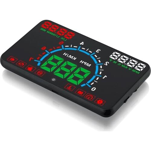 Auto Head-up Display Windshield HUD 5.8" Color Display OBD2 Fault Code Diagnostic Overspeed Warning Windshield Projector System