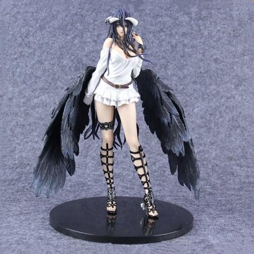 Bawang III Albedo Anime Character Albedo Anime Figure Home Decoration Black Wing Demon Queen 26Cm Model Collection Gift