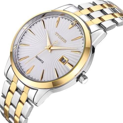 2021 New Fashion Men Watches Business Quartz Watch Mens Stainless Steel Band 30M Waterproof Date Wristwatches Relogio Masculino
