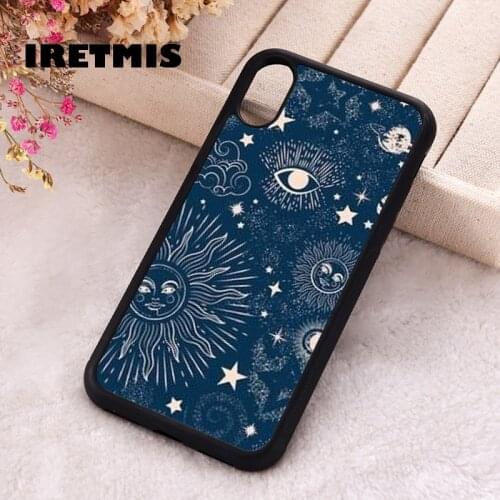 Iretmis 5 5S SE Phone Cover Case for iPhone 6 6S 7 8 Plus X Xs XR 11 12 Mini Pro Max Rubber Silicone Galaxy Constellations Stars