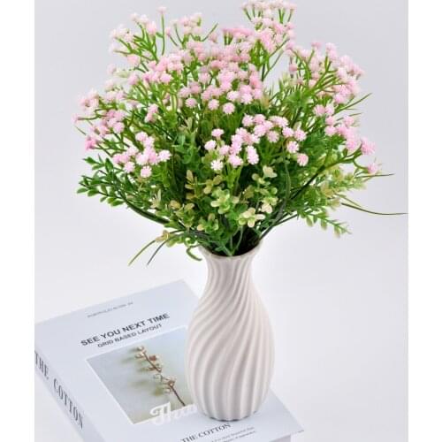 Babys breath artificial flowers plastic fake indoor plants flowers gypsophila hanging shrubs outside wedding decoration outdoor