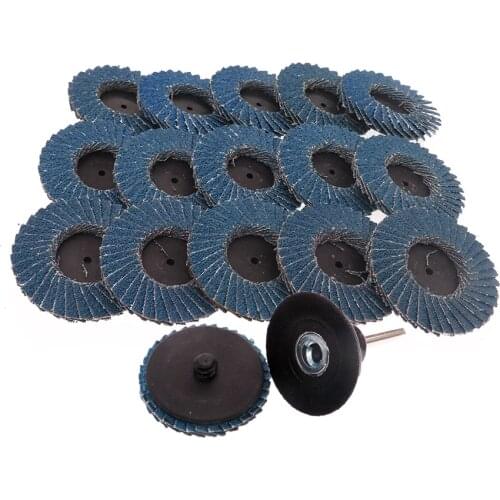 11pcs Flap Disc 2" 50mm Sanding Disk for Rolor Roll Lock 40 Grit Abrasive Tools Fits Polishing Metal Iron Rust Removal