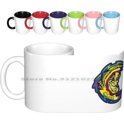 Moon Ceramic Mugs Coffee Cups Milk Tea Mug Helmet Motorbike Motorcycle Racing Racer Bike Enthusiast Moto Race Lovers Rider Bike