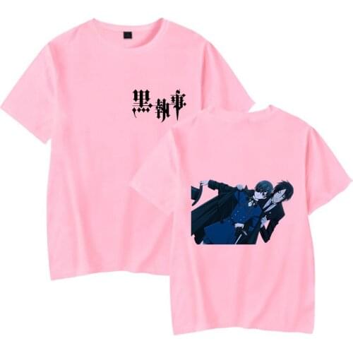 Trendy Popular Black Butler T shirt Men/Women Fashion Casual Harajuku Style Anime T-shirt Print Black Butler Cotton T-shirt