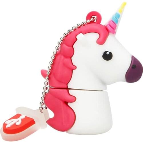 Cartoon pendrive 128GB 64GB cle usb flash drive 32GB 16GB unicorn pen drive 8GB flash usb 2.0 memoria usb stick advanced gift
