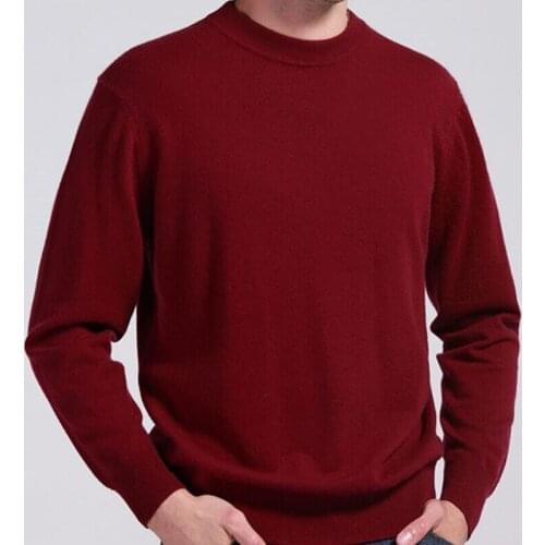 Mans Cashmere Sweaters Winter Autumn O-Neck Long Sleeve Pullovers Soft Warm Knitwear Plus Size S-XXXL