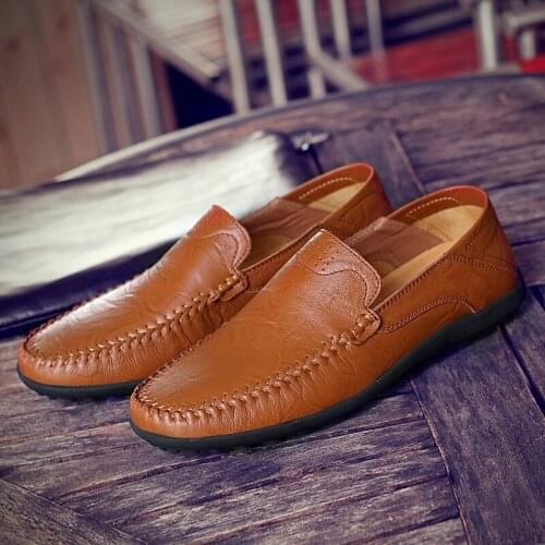 Quality Mens Shoes Pu Leather Casual Shoes Men Comfortable Classic Summer Loafers Man Dress Leisure Walk Flats Big Size 38-47