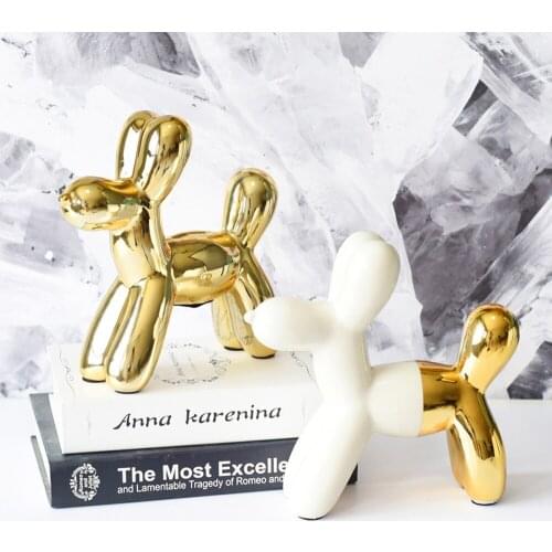 Nordic Balloon Dog Piggy Bank Ceramic Crafts Home Decoration Bedroom Decoration Coin Piggy Bank Ceramic craft birthday gift