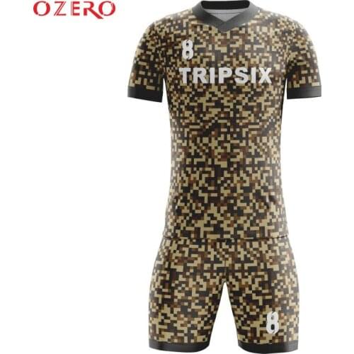 Sublimation cheap camo custom wholesale youth football uniforms