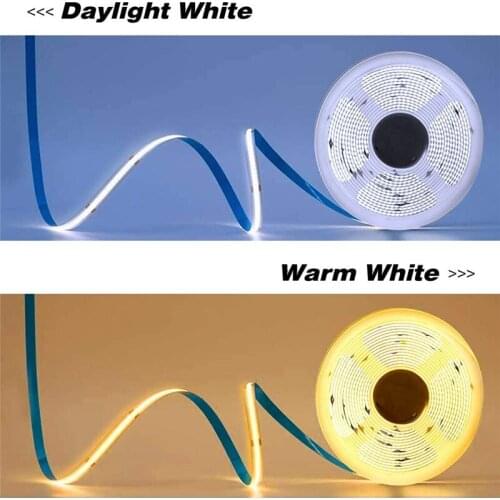 COB LED Strip LEDs High Density Flexible COB LED Lights DC12V white warm LED Tape RF controller Power Adapter 1m 2m 3m 5m