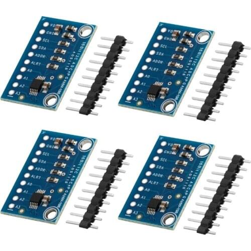 Top 4Pcs ADS1115 4 Channel Small 16Bit High Precision Analog to Digital Converter, ADC Development Board Module