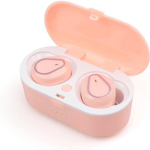 Tws 208 Bluetooth Wireless Earphones Hifi Stereo Music Touch Control Auto Paring Earbuds Portable Macaron Pink Blue Headphones