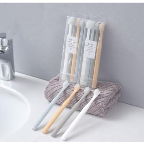 Ultra-fine Soft Hair Eco Friendly Toothbrush Portable Travel Tooth Brush With Box Soft Fiber Nano Toothbrush Oral Hygiene Care