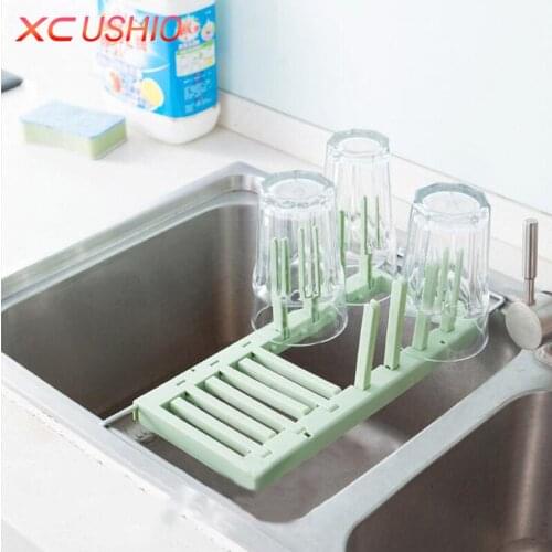 Retractable Stainless Steel Sink Draining Rack Kitchen Dish Vegetable Fruit Drying Rack Feeding Bottle Holder Rack Storage Shelf