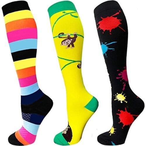 High Elastic Unisex Compression Stockings 20-30 Mmhg BEST Graduated For Running Flight Travel Boost Stamina For Men&Women Travel