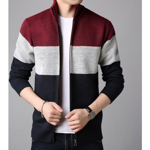 YASUGUOJI England Style Thicken Winter Mens Cardigan Sweater Fashion Chirstmas Men Sweather Zipped Closed Loose Sweaters 2021