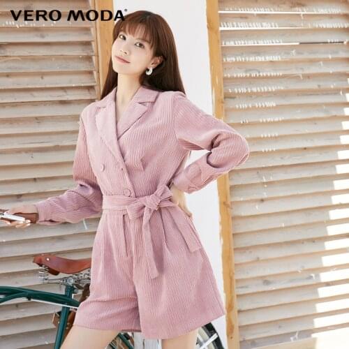 Vero Moda Women Corduroy Suit Collar Short Catsuit | 320478002