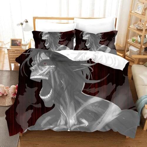 Winter Giant Cartoon Pattern Digital Printing Duvet Cover Single Bed Two-piece Three-piece Double Bed King Size Bedding Set