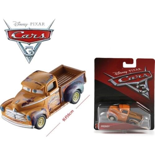 1:55 Original Disney Pixar Cars 3 Alloy Car Models Lightning Mcqueen Tutor SMOKEY Car Toy Boy Educational Toy Best Birthday Gift
