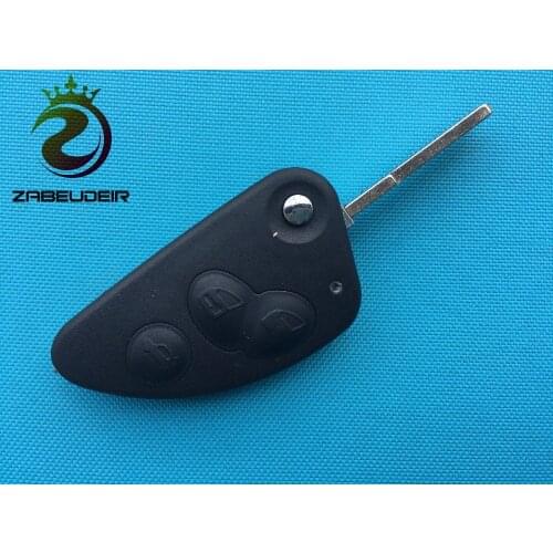 1Pcs Of New 2/3 Button Flip Remote Folding Key Shell Case Fob Combo Uncut Blade Blank For Alfa Romeo 147 156 166 GT No Logo Auto
