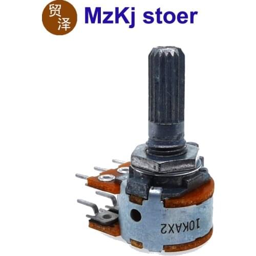 1PCS Japan ALPS RK16 10K 20MM Duplex Potentiometer 10KAX2 Audio Volume Control Pot New Original WH148