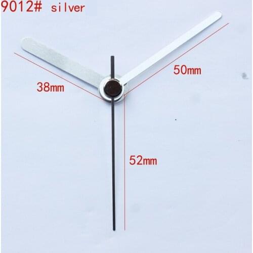 100sets S Shaft 9012#Silver short Hands (just hands) DIY Metal Aluminum Quartz Clock Accessory High quality DIY Clock kits