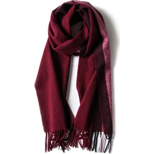 100% goat cashmere men fashion water ripple patchwork color striped thick scarfs long tassel 30x180cm