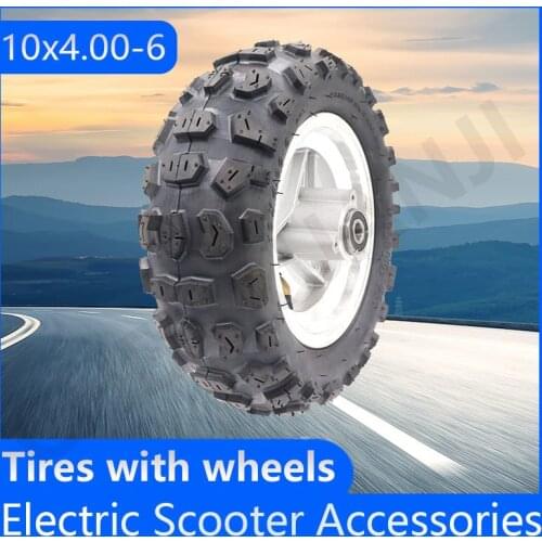 10x4.00-6 Tires with wheels for Mini Motorcycle Electric Scooter 10 Inch 10*4.00-6 Butyl Rubber Tyre