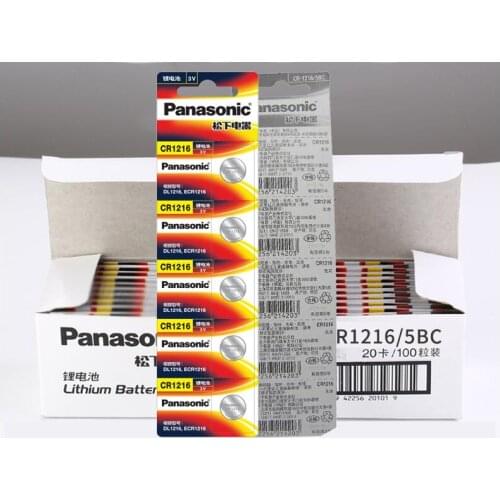 200pcs/lot New Original Battery For Panasonic CR1216 ECR1216 DL1216 BR1216 LM1216 CR 1216 3V Li-ion Button Coin Cell Batteries