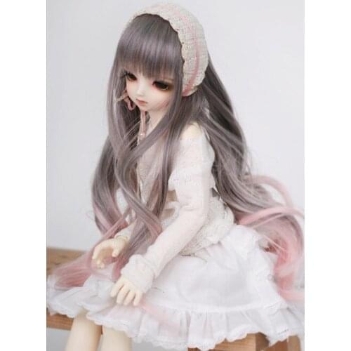 2018 Newest 1/3 1/4 1/6 Bjd Wig Gray Long Fashion Wavy Wire Bjd Wig