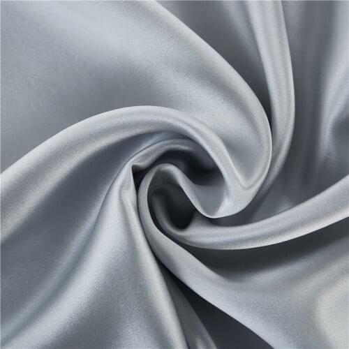 19 mm Pure Silk Satin Fabric Super width 280 cm 110 inches width silvery color 81 gsm for bedding 2 meters for sample testing