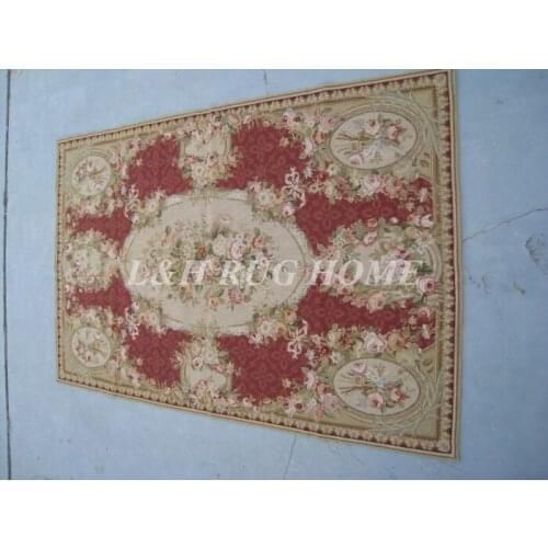 Free shipping 10K 4'x6' hand Knotted needlepoint woolen rug/carpet, 100% Wool & Handmade rug for home decor