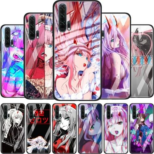 Darling In The FranXX Anime for Honor 30 20 10 9X Pro Plus Lite 8X Huawei Y8P Y6P Y5P Y9 Y7 Y6 2019 Tempered Glass Phone Case