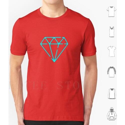 Neon Diamond T Shirt Cotton Men DIY Print Neon Diamond Blue Hipster Cool Pink Cute Fashion Tumblr Crystal Diamond Is