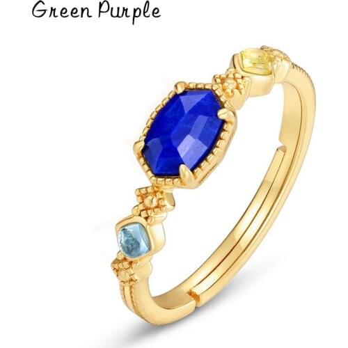 Retro Lapis Lazuli 925 Silver Rings Jewelry Bague Charm Knuckle Ring Minimalism Anelli Punk Aneis Boho Anillos Rings for Women