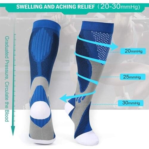 New Compression Pressure Stockings Nurse Men Women Football Bike Biscuit Cake Animal Fox Unicorn Giraffe Print Compression Socks