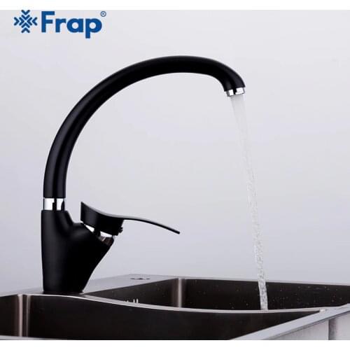 FRAP black Kitchen Mixer Cold and Hot flexible Kitchen Tap Single lever Hole Water Tap Kitchen Faucet Torneira Cozinha F4101-11