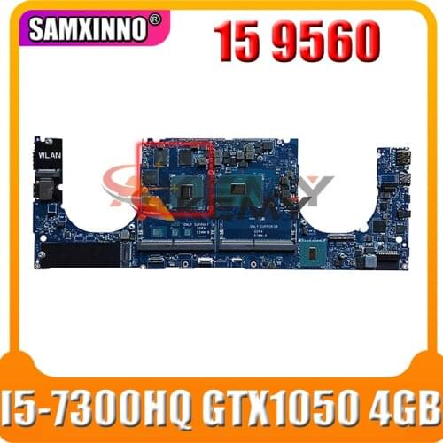 Akemy For Dell XPS 15 9560 Laptop Motherboard CN-0YV12N 0YV12N YV12N LA-E331P I5-7300HQ GTX 1050 4GB DDR4