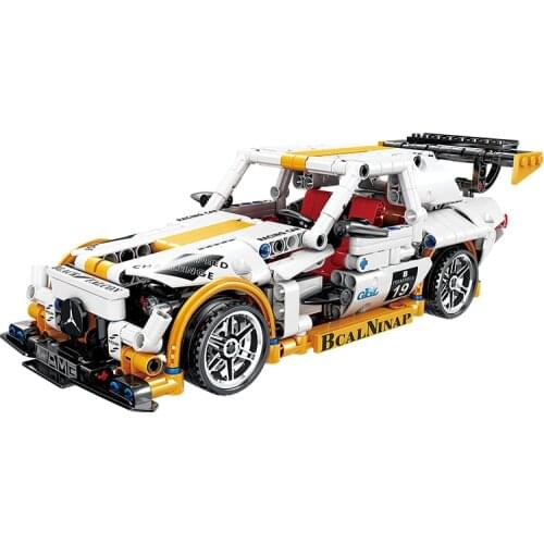KAZI KY1016 Mechanical Engineering Pull Back Racing Series Building Block Model Brick Childrens Toy Boy Gift