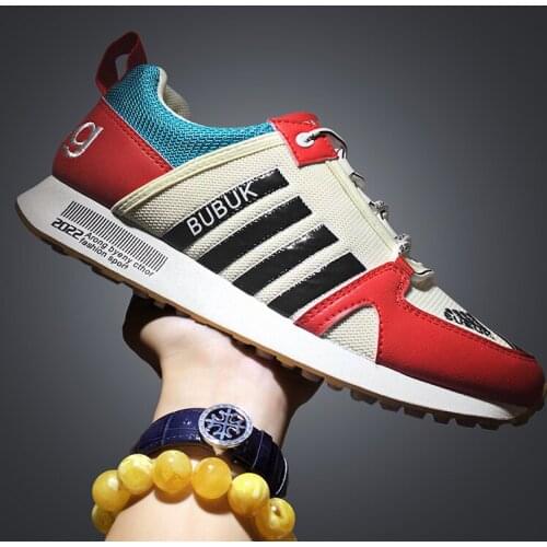 Mens Four Seasons Sports Shoes Breathable Casual Shoes Leather Mesh Upper