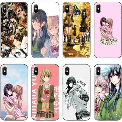 Anime lesbian Citrus Yuzu Aihara Mei Soft Phone Case For Huawei P30 P20 Pro P10 P9 P8 Lite Y5 Y6 Y7 Y9 P Smart Plus 2018 2019