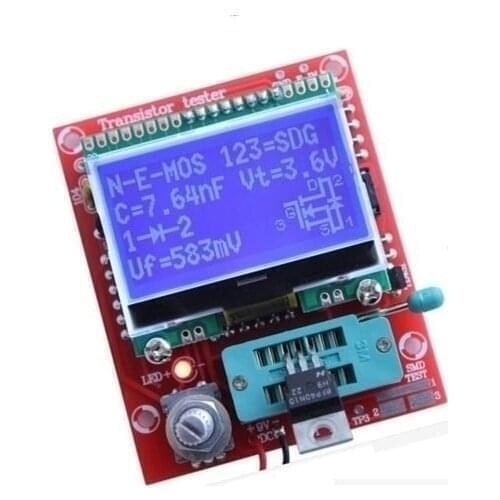 DIY KITS Digital Combo Component M8 Transistor Tester Capacitor LCR Diode Capacitance ESR meter PWM Square wave 12864 LCD
