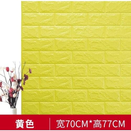 77X70CM 3D Brick Wall Stickers DIY self Foam Waterproof Decor Wallpaper For TV Background Kids Living Room
