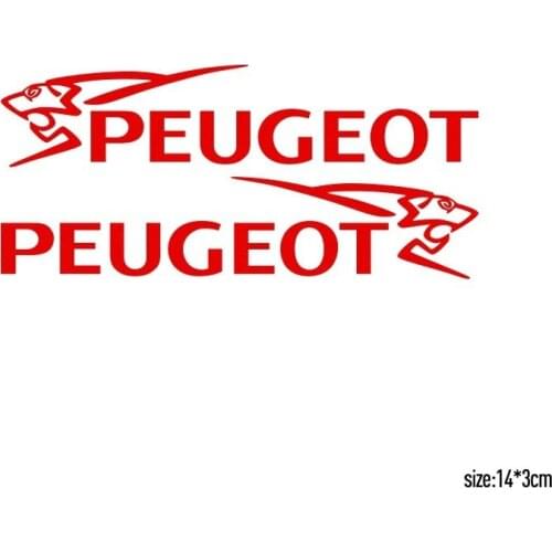 2pcs Customizable LION Mirror Stickers car Decal window Styling For PEUGEOT 307 206 308 407 207 406 3008 208 2008 508 14x3cm