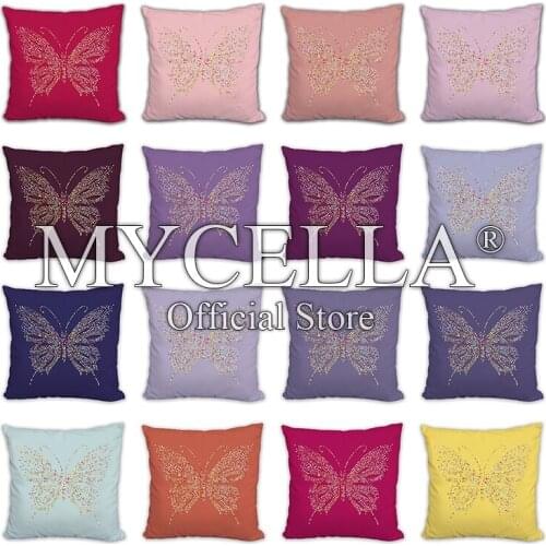 Rhinestone Butterfly Cushion Cover 45x45cm Diamond painting Throw Pillows Cover for sofa Nordic pillow case for Home Decoration
