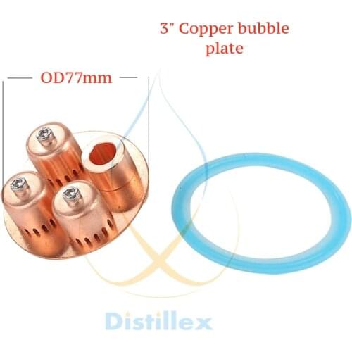 NEW 3" (OD77mm ) 99.9% Red Copper bubble plate for 3" distillation column . HomeDistillation, Reflux column, Moonshine